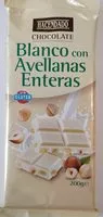 Mängden socker i Chocolate blanco con avellanas enteras