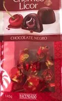 Mängden socker i Cherries licor de chocolate negro