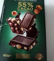 Mängden socker i Chocolate 55% cacao con avellanas enteras