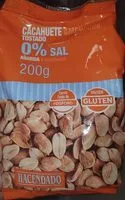 Mängden socker i Cacahuete tostado 0% sal añadida
