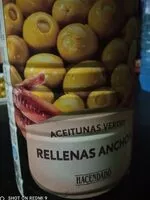 Mängden socker i Aceitunas rellenas de anchoa