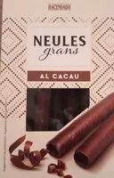 Mängden socker i Neules grans al cacau