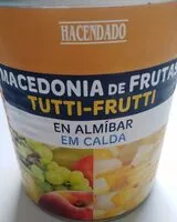 Mängden socker i Macedonia de frutas en almíbar