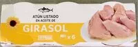 Mängden socker i Atun listado en aceite de girasol
