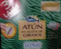 Mängden socker i Atun en aceite de girasol