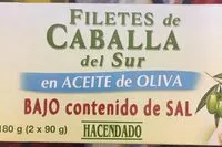 Mängden socker i Filetes de Caballa del Sur en Aceite de Oliva Bajo en sal
