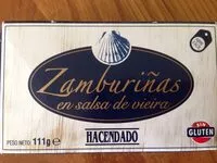 Mängden socker i Zamburiñas en salsa de vieira