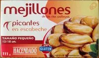 Mängden socker i Mejillones picantes en escabeche
