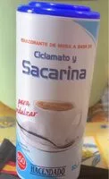 Mängden socker i Ciclamato y sacarina