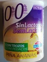 Mängden socker i Yogurt sin lactosa con piña 0%