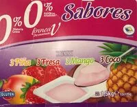 Mängden socker i Yogur 0% sabores