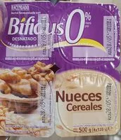 Mängden socker i Bifidus 0% desnatado Nueces Cereales