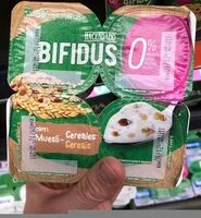 Mängden socker i Yogurt Bifidus 0% Muesli cereales