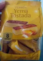 Mängden socker i Turrón yema tostada