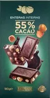 Mängden socker i 55% cacao con avellanas enteras