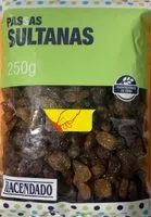 Mängden socker i Uvas pasas sultanas sin semillas