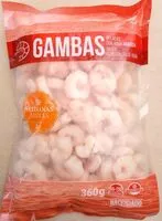 Mängden socker i Gambas peladas con agua añadida