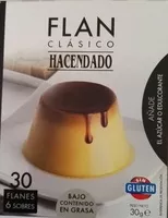 Mängden socker i Flan Clásico - Hacendado - 30 g