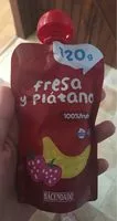 Mängden socker i Papilla fresa y plátano +8 meses