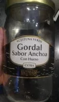 Mängden socker i Aceituna verde gordal sabor anchoa con hueso