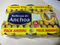 Mängden socker i Aceitunas rellenas de anchoa