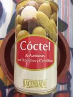 Mängden socker i Cóctel aceitunas con pepinillos y cebollitas