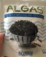 Mängden socker i Algas con semillas de sésamo