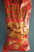 Mängden socker i Tiras fritas sabor barbacoa