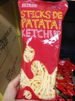 Mängden socker i Sticks de patata sabor ketchup