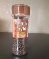 Mängden socker i Pimienta negra