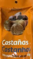 Mängden socker i Castañas cocidas y peladas