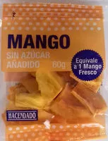 Mängden socker i Mango deshidratado