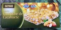Mängden socker i Turrón guirlache de cacahuete