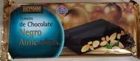 Mängden socker i Turrón chocolate negro con almendras