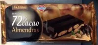 Mängden socker i Turron 72% cacao almendras
