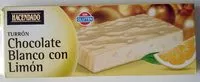 Mängden socker i Turrón de chocolate blanco con limón