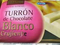 Mängden socker i Turrón de chocolate blanco crujiente