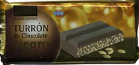 Mängden socker i Turrón de chocolate negro crujiente