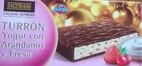 Mängden socker i Turrón yogur con arándanos y fresa