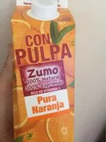 Mängden socker i Zumo pura naranja con pulpa