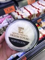 Mängden socker i Queso fresco tradicional servilleta
