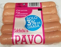 Mängden socker i Salchichas de pavo 3% grasa