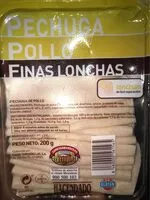 Mängden socker i Pechuga de pollo finas lonchas