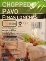 Mängden socker i Chopped pavo finas lonchas