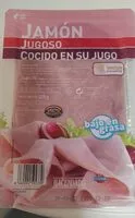 Mängden socker i Jamon jugoso cocido en su jugo