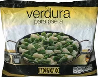 Frozen vegetables for paella