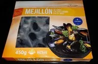 Mängden socker i Mejillón de Chile entero cocido en su jugo