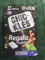 Mängden socker i Chickles regaliz y menta