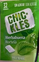 Mängden socker i Chickles hierbabuena