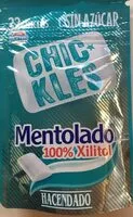 Mängden socker i Chic*kles mentolado 100% xilitol